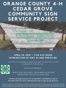 Cover photo for National 4-H Day of Service April 28