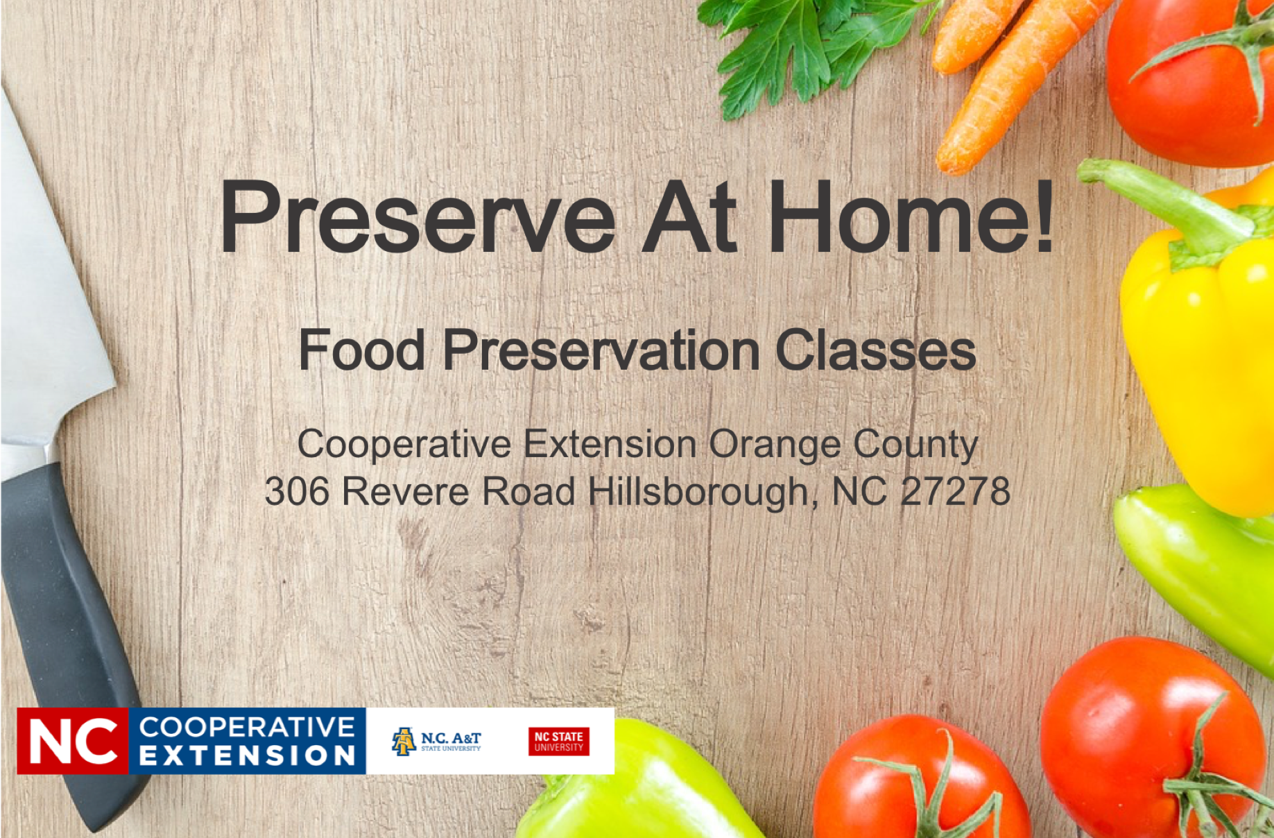 Preserve at Home classes banner image
