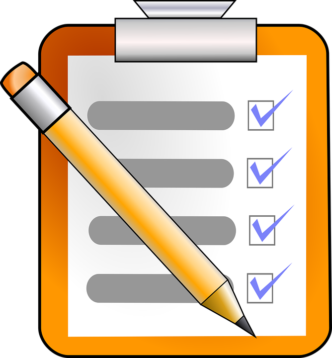 checklist with pencil