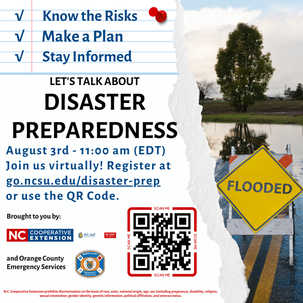 Disaster preparedness registration with flood image.