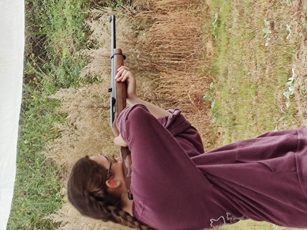 Sarah Beth shooting for marksmanship