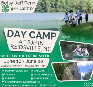 Cover photo for DAY CAMP is Back at BJP! June 16 - 20, 2025 $250/Camper