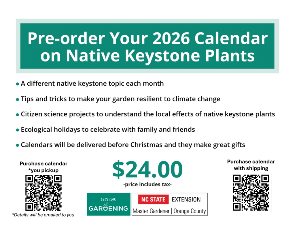 A different native keystone topic each month, Tips and tricks to make your garden resilient to climate change, citizen science projects to understand the local effects of native keystone plants, Ecological holidays to celebrate with friends and family, Calendars will be delivered before Christmas and they make great gifts.